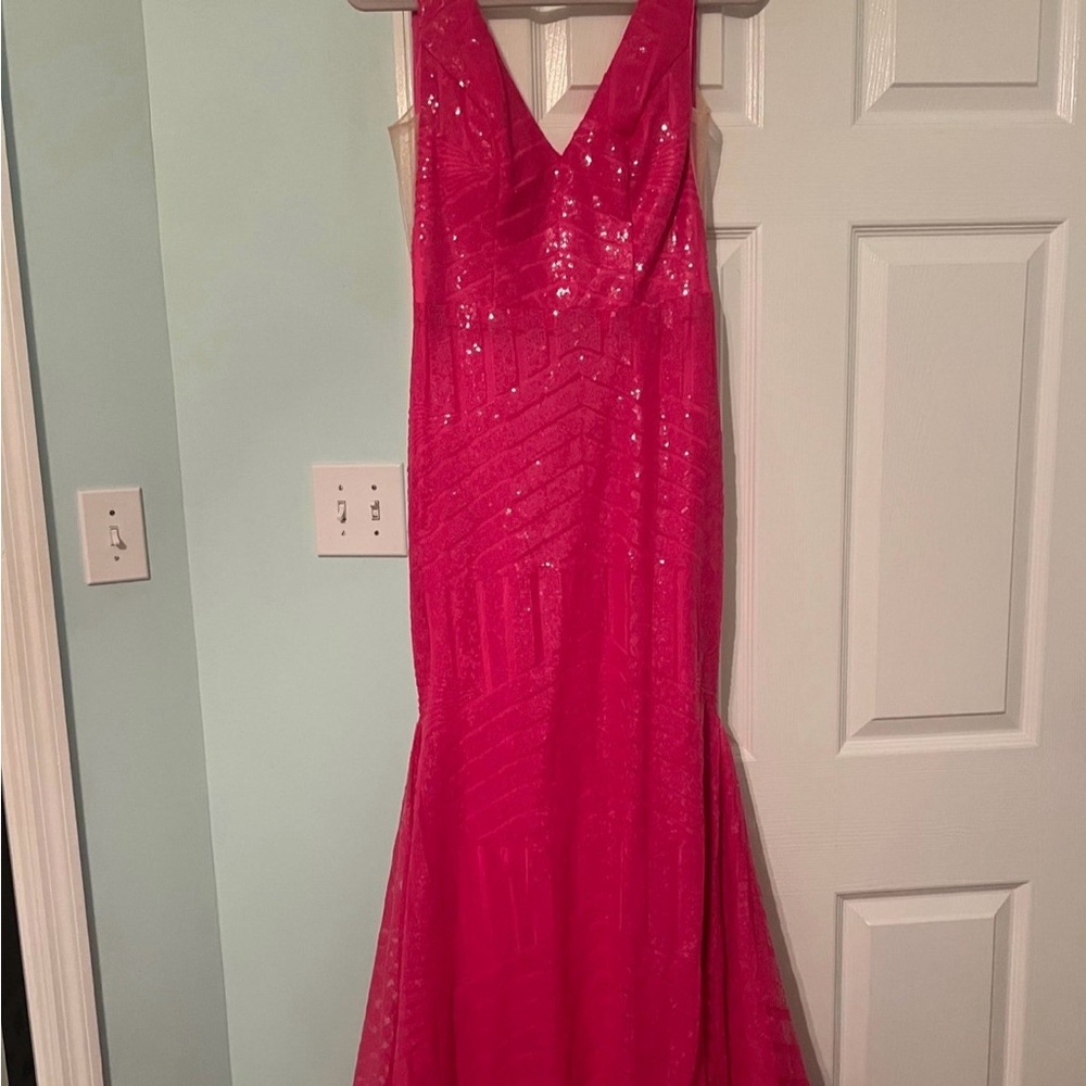 Stunning Pink Sequin Gown